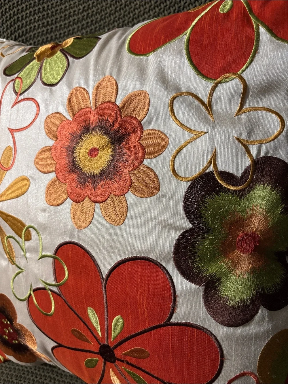 Pier 1 Imports Floral Embroidered 17’ Autumn 🍂 Fall Colors